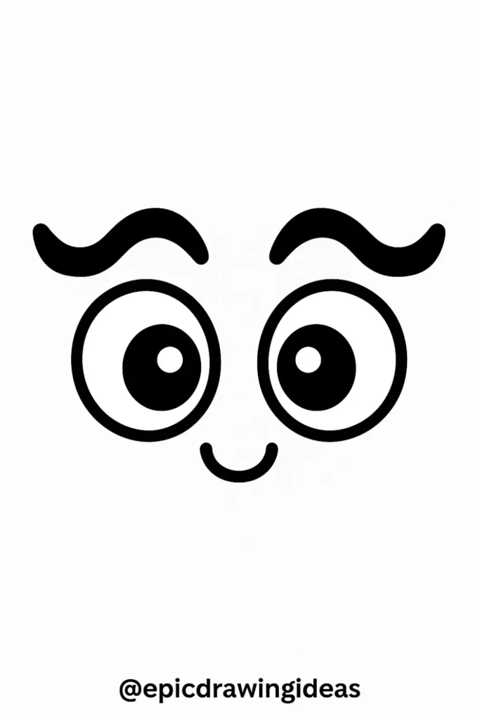 Eyes with Wavy Eyebrows