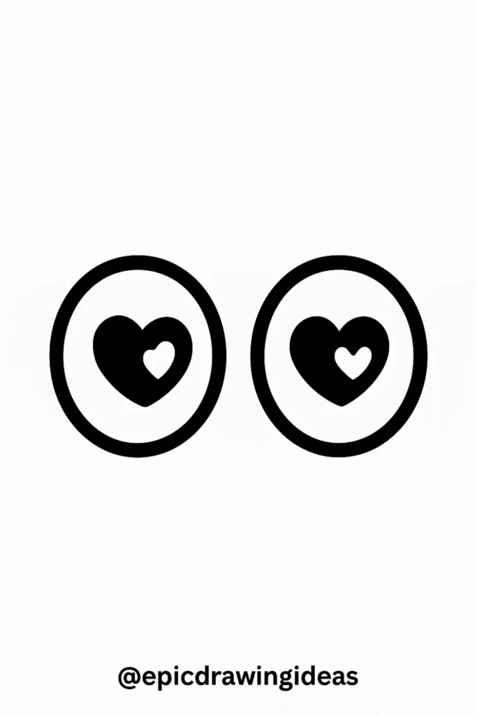 Eyes with a Heart-shaped Glimmer