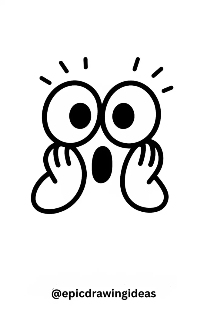 Shocked Eyes with Hands-on Cheeks