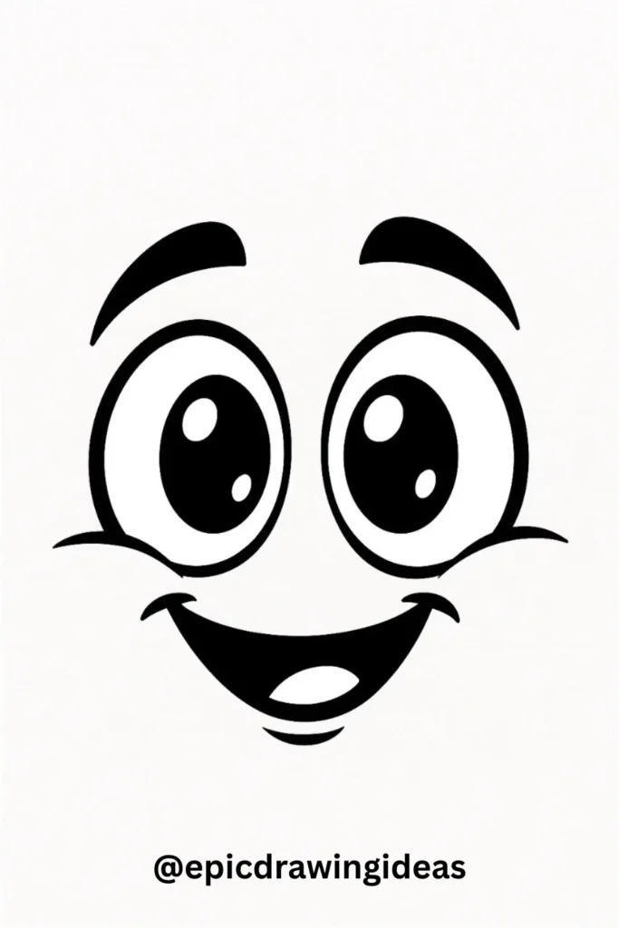 Eyes with Glassy Shiny Pupil