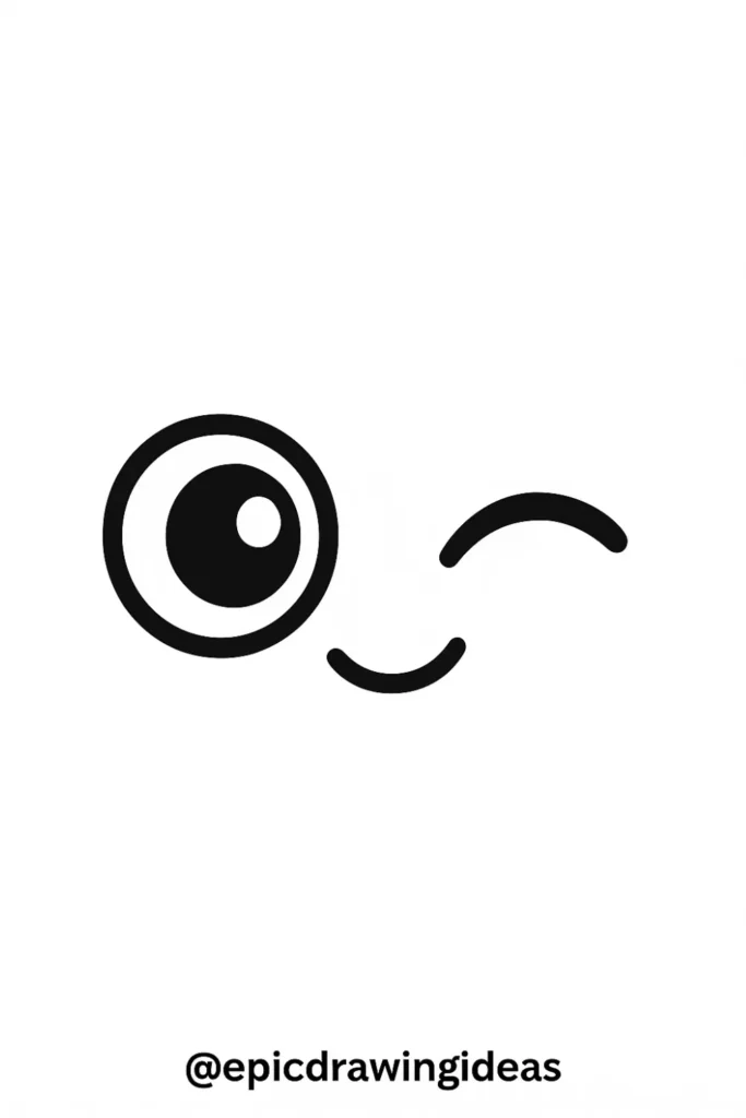 Winking Eye with a Smiley Curve