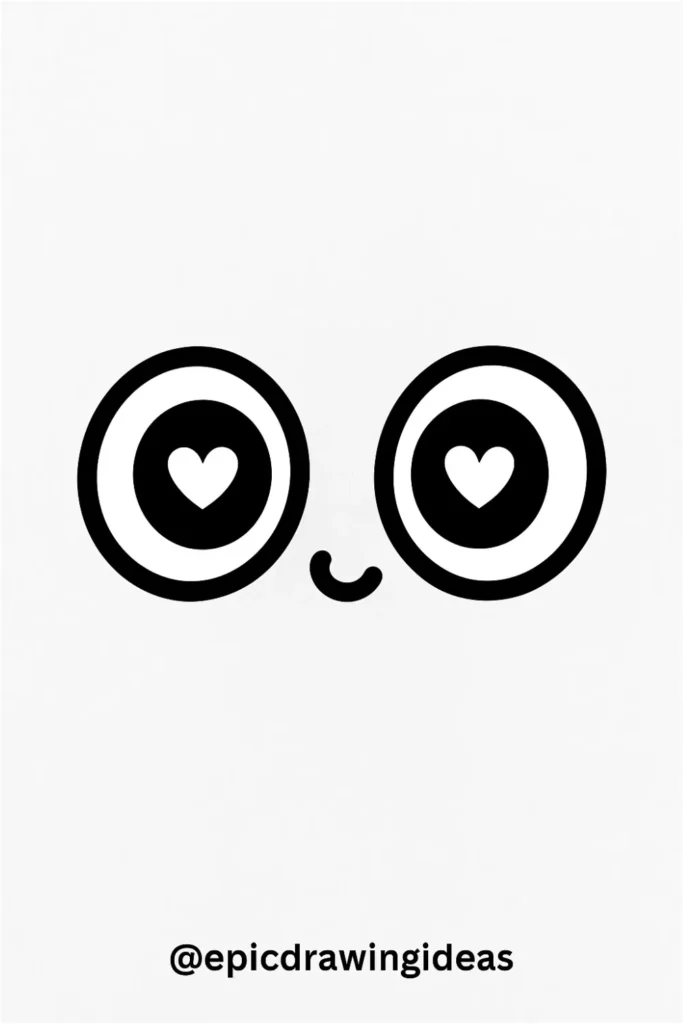 Eyes with Tiny Hearts Inside