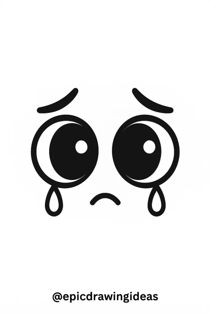 Crying Eyes with Teardrops