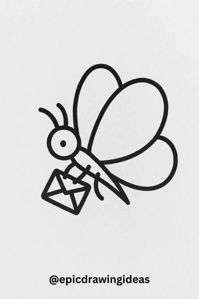 Butterfly Carrying a Tiny Letter