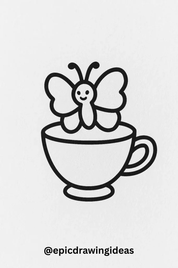 Butterfly Chilling in a Teacup
