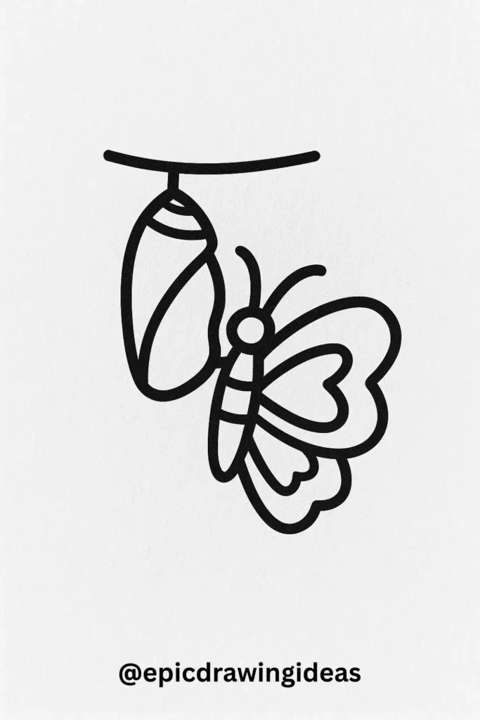 Butterfly Emerging from a Cocoon