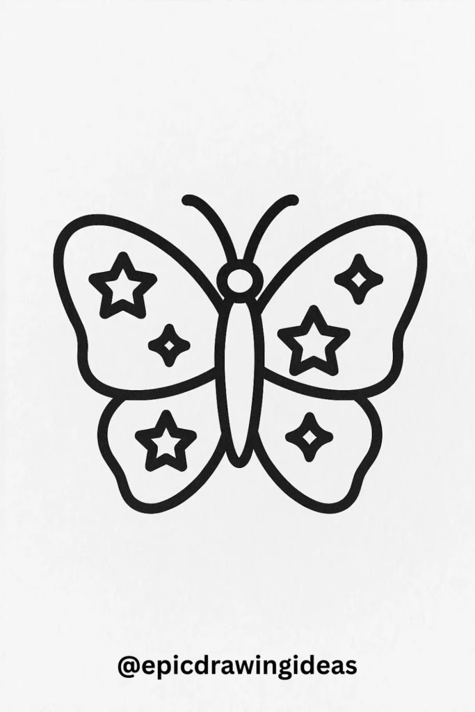 Butterfly with Starry Wings