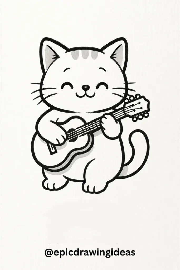 Cat Playing Guitar