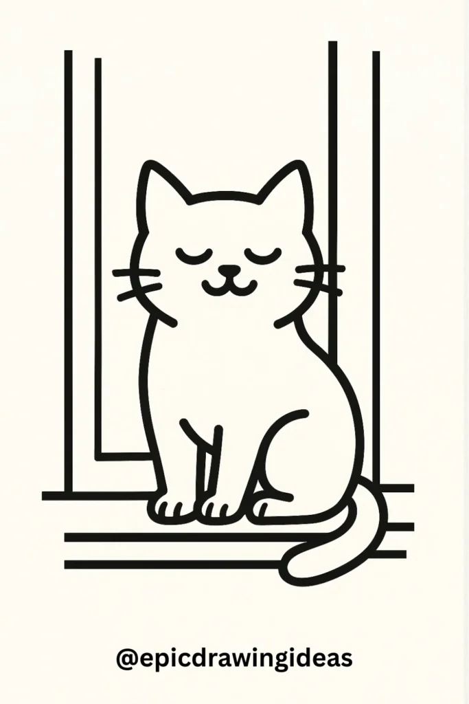 Cat Sitting on a Window