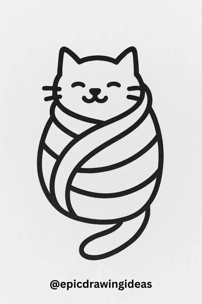 Cat Wrapped in a Blanket Burrito