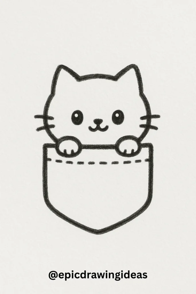 Cat Peeking Out of Pocket