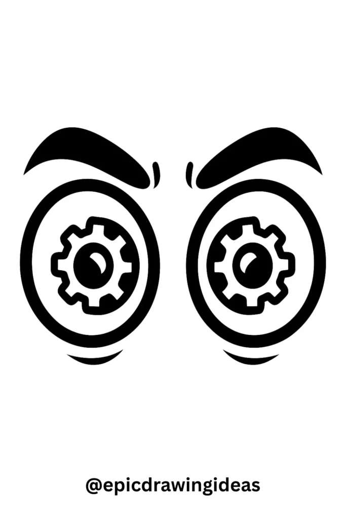 Steampunk Eyes with Gears and Cogs