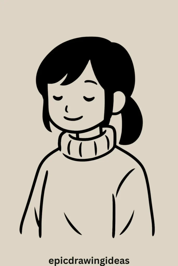 31 Lively Girl Drawing Ideas You’ll Fall in Love With 33 Girl in a Sweater