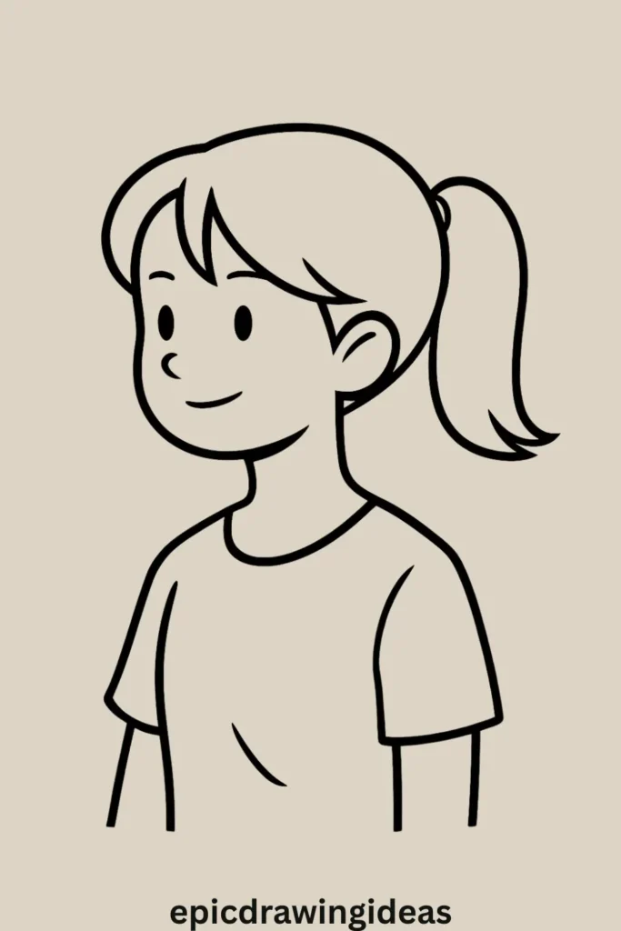 31 Lively Girl Drawing Ideas You’ll Fall in Love With 32 Girl with a Ponytail