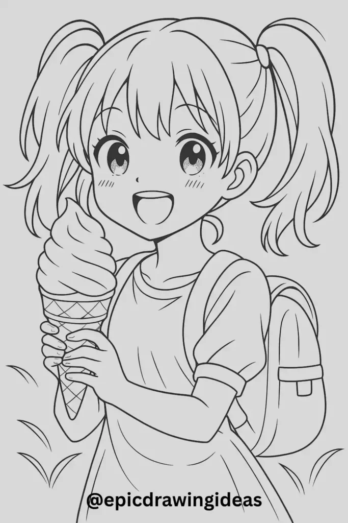Girl With Ice Cream Cone