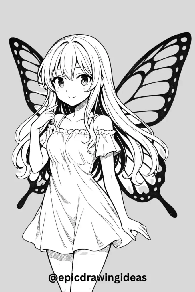 Girl with Butterfly Wings