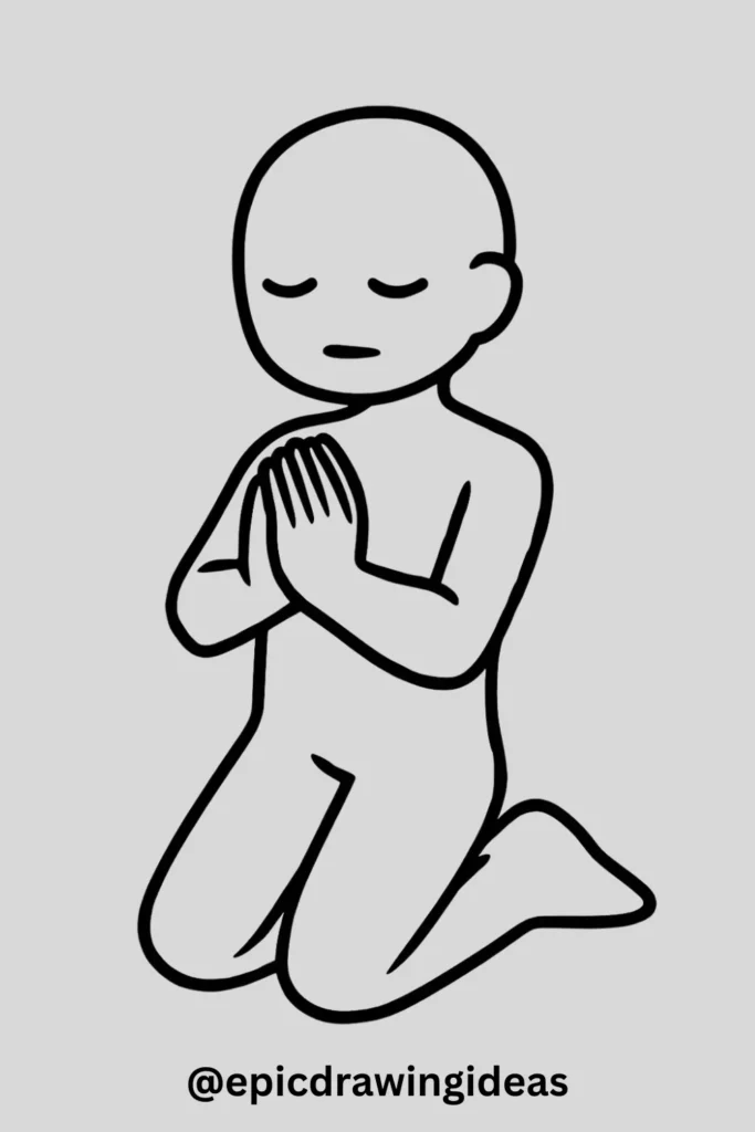 Body Base Kneeling in Prayer