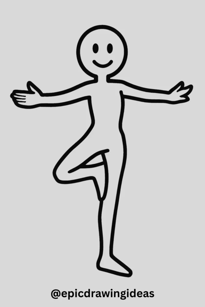 Body Base Lifting One Leg (Yoga Pose)