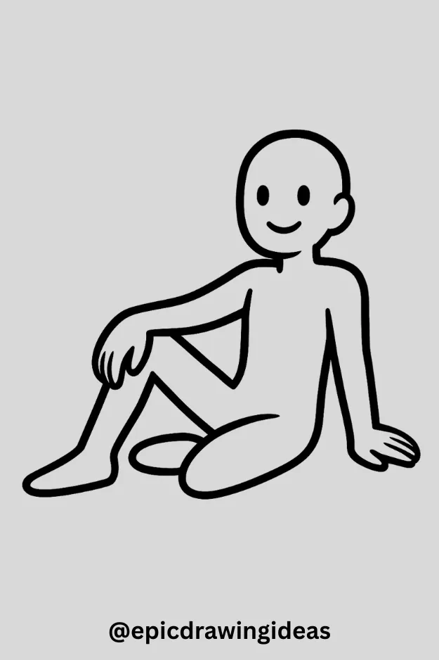 Body Base Sitting with One Arm Behind the Back
