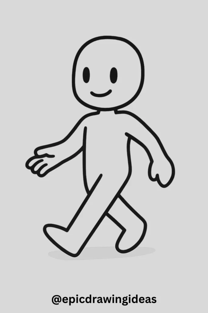 Character in a Casual Walking Pose