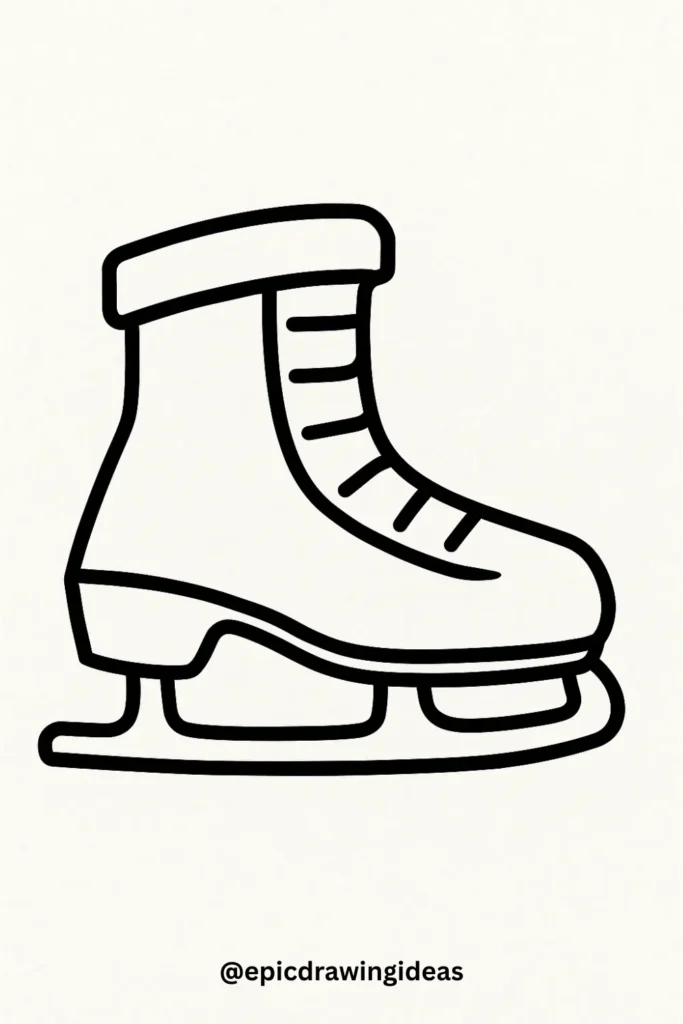 40 Easy Christmas Drawing Ideas for the Holiday Season 25 Ice Skate