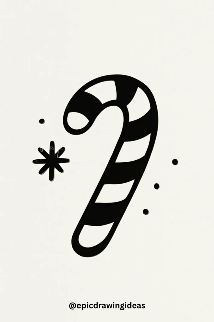 40 Easy Christmas Drawing Ideas for the Holiday Season 5 Candy Cane Stripes