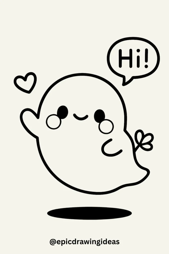 Little Ghost Saying Hi
