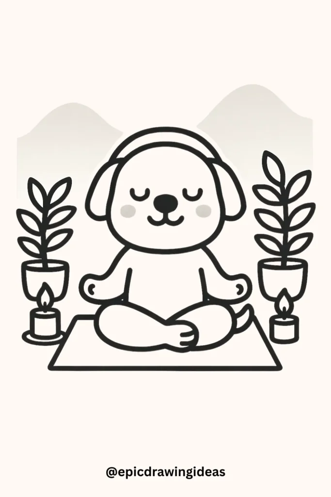 30 Cute Dog Drawing Ideas You’ll Love 25 Dog Doing Yoga