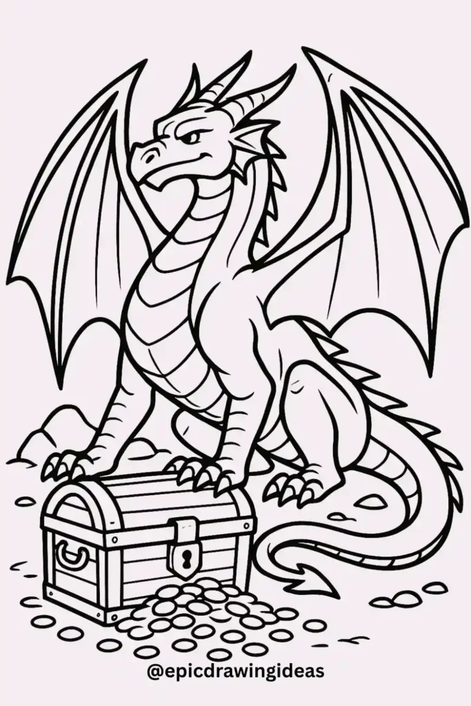 Dragon with a Treasure Chest