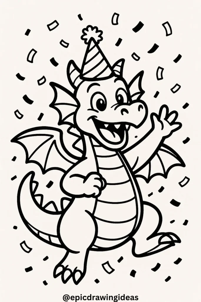 Dragon with a Party Hat