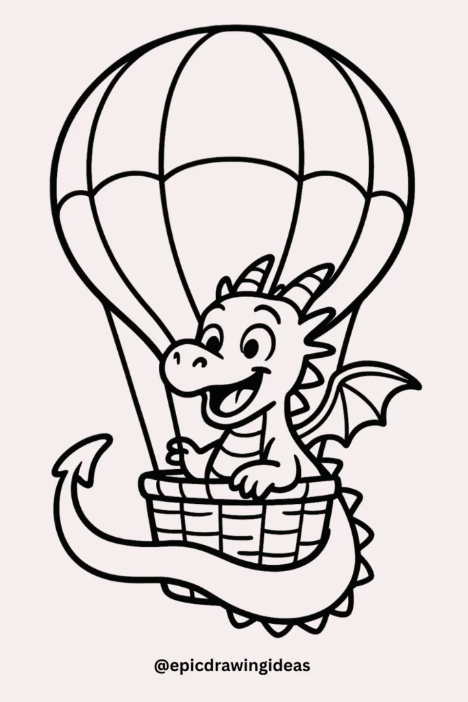 Dragon in a Hot Air Balloon
