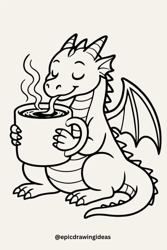 Dragon and the Hot Chocolate Mug
