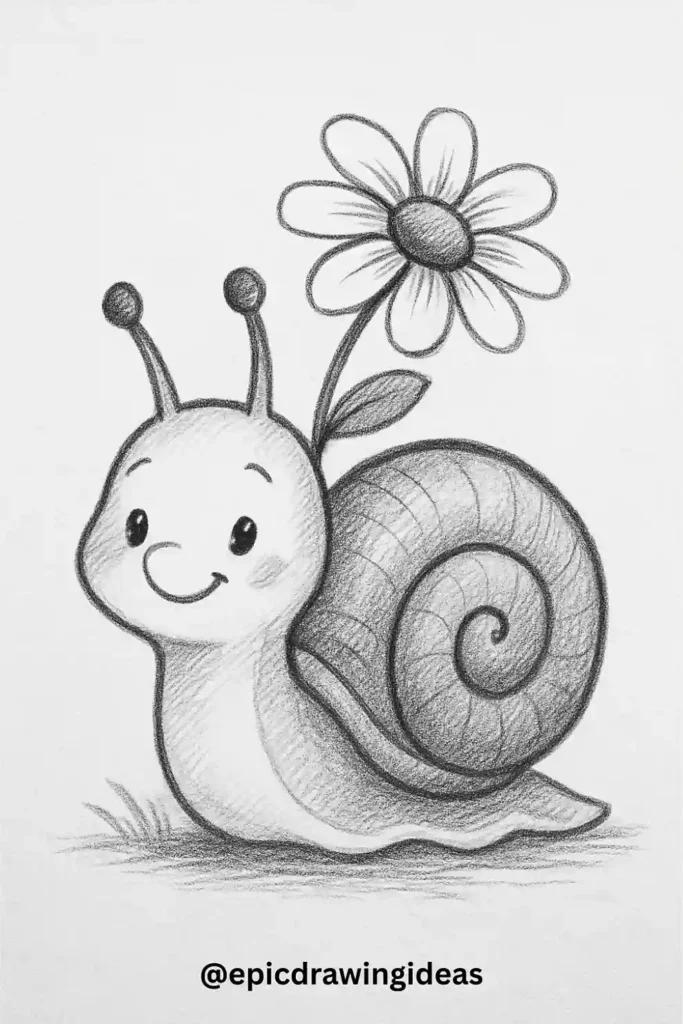Snail with a Flower Hat