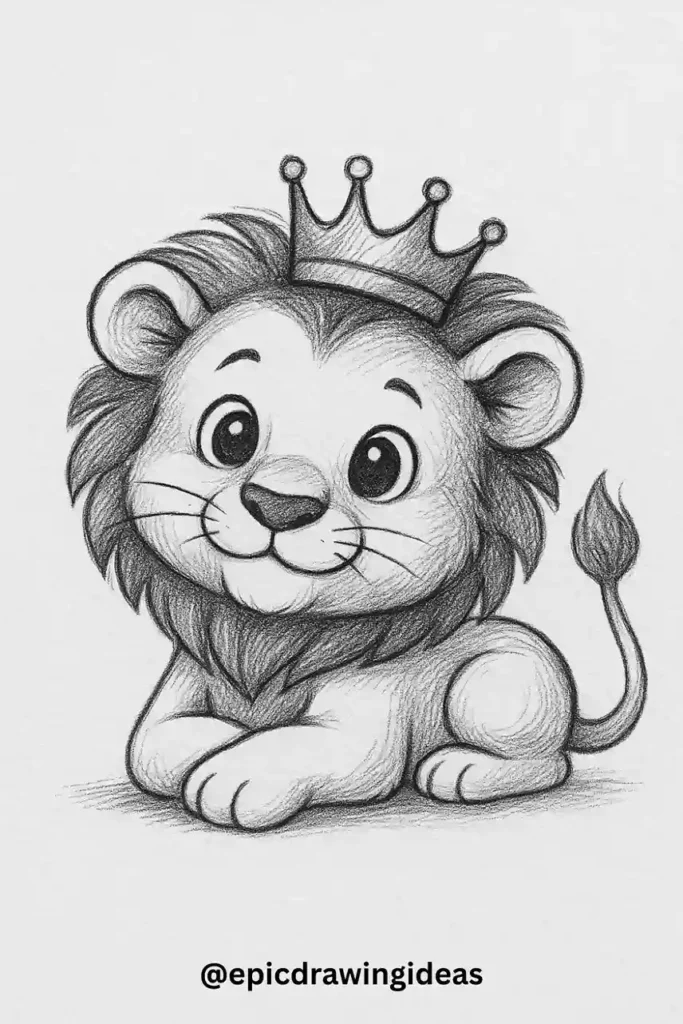 Lion Cub with a Crown