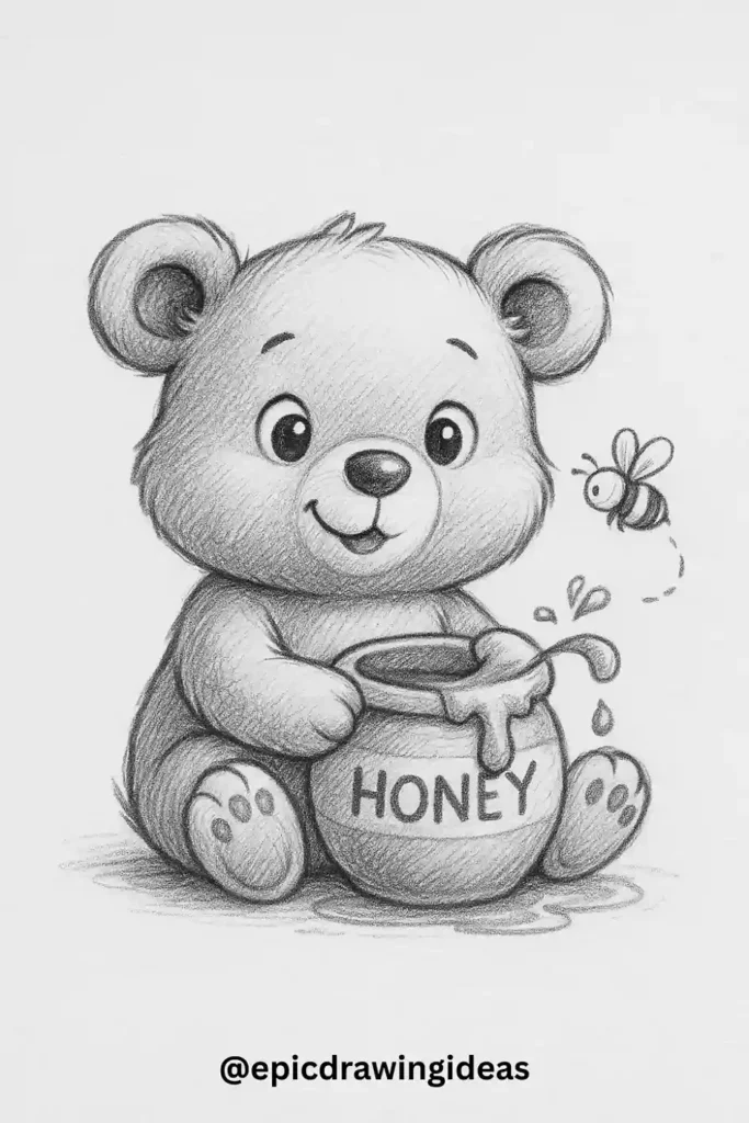 Bear Cub with a Honey Pot