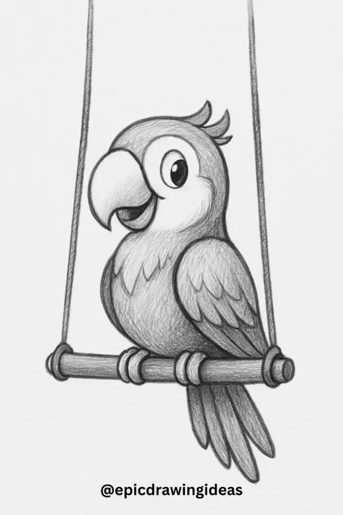 Parrot on a Swing