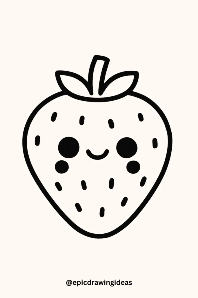 Strawberry with a Face