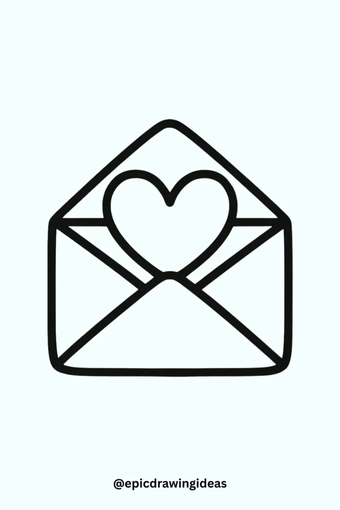 Envelope with Heart Inside