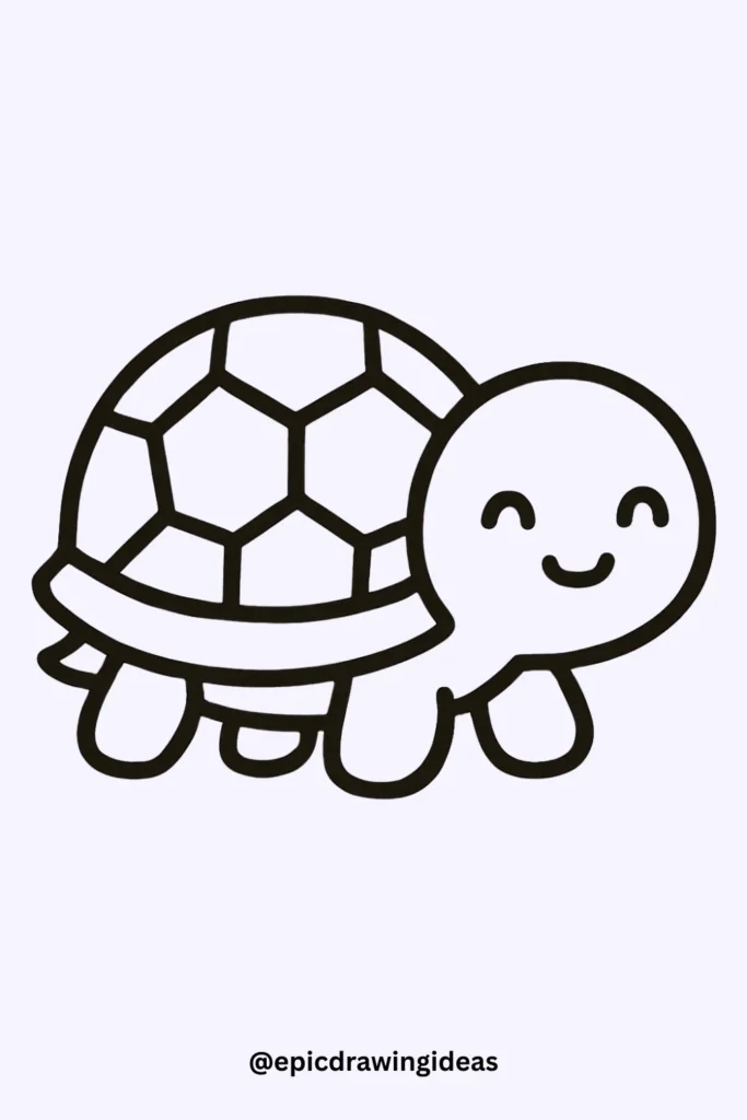 Turtle with a Patterned Shell