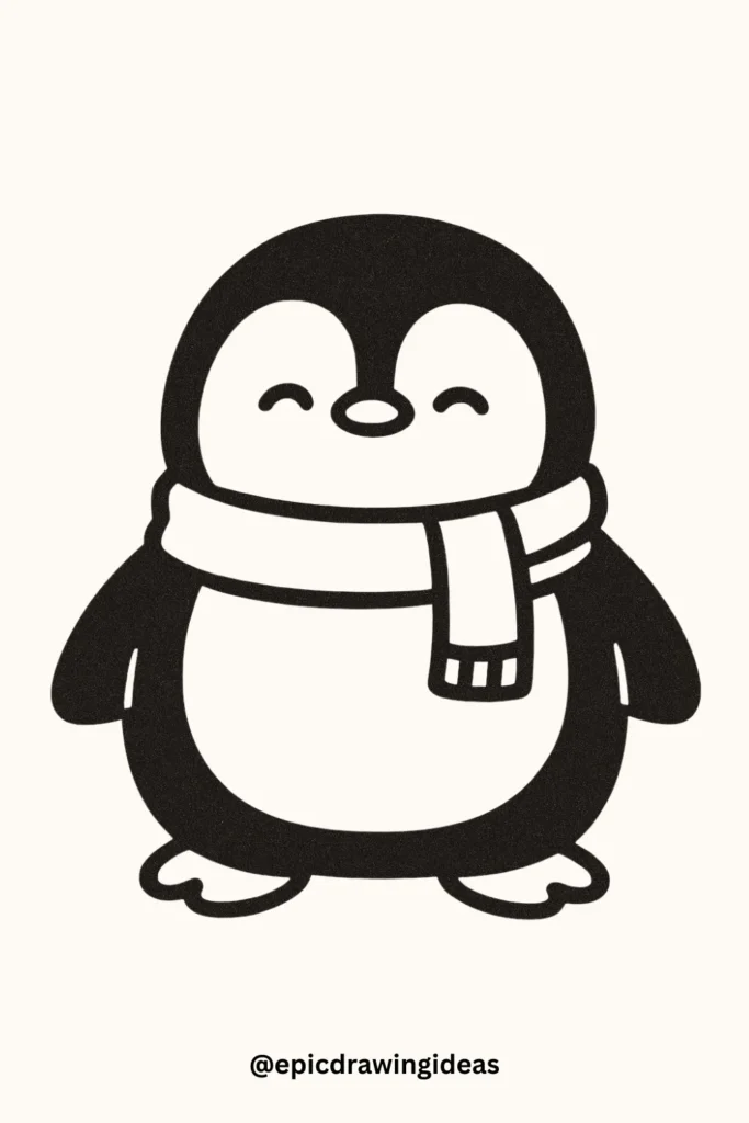 Penguin in a Cosy Scarf