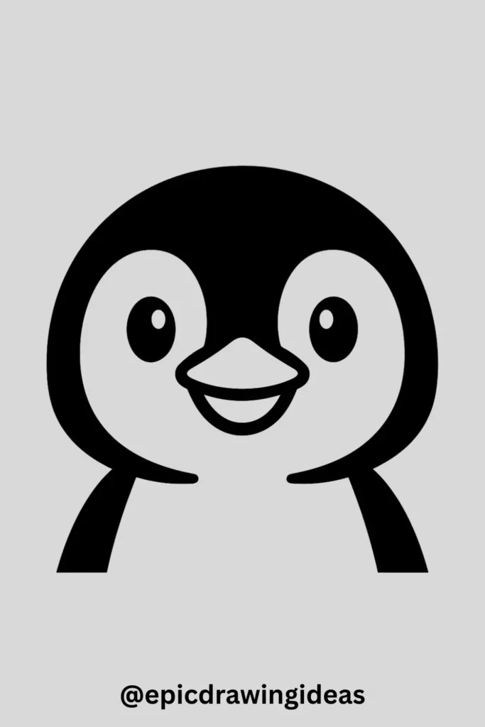 Charming Penguin Face