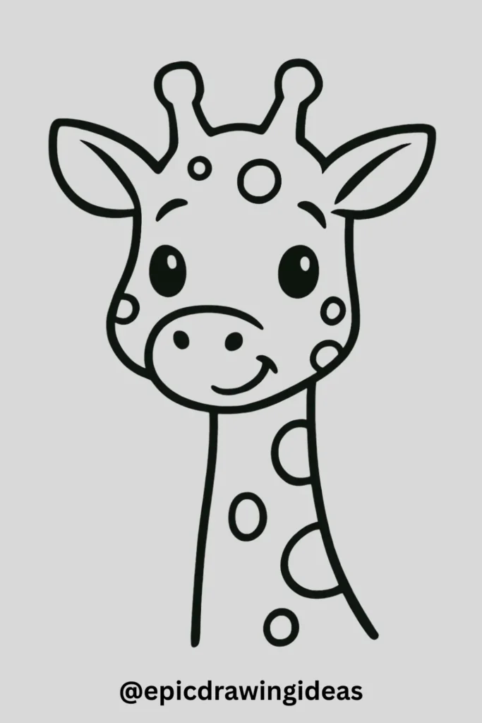 Gentle Giraffe Face