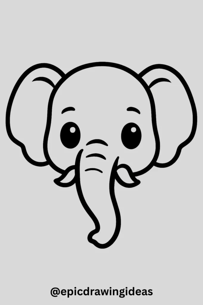 Majestic Elephant Face