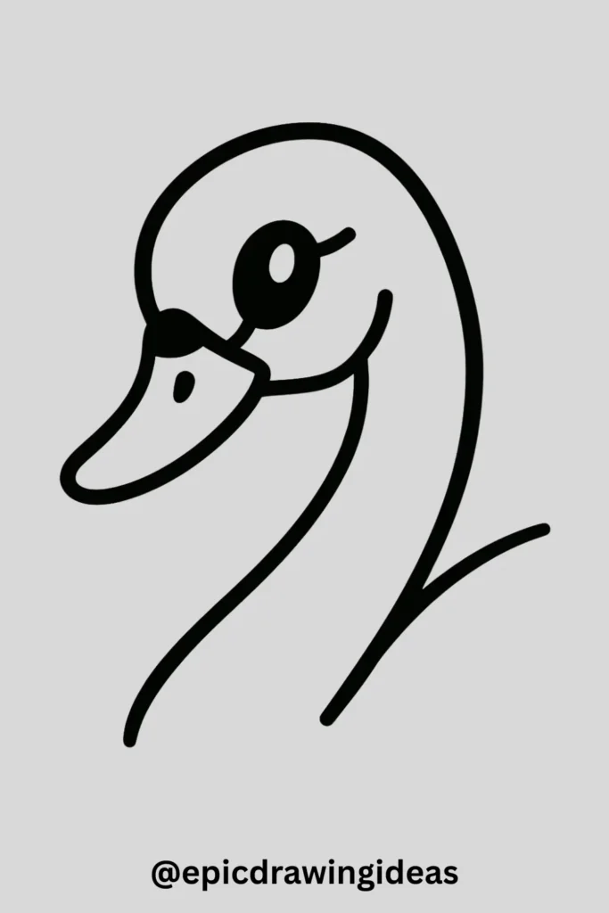 Elegant Swan Face