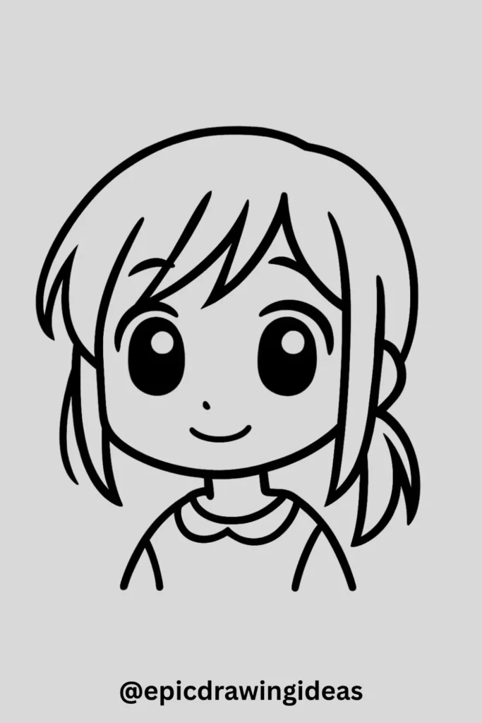 Kawaii Girl with Big Eyes