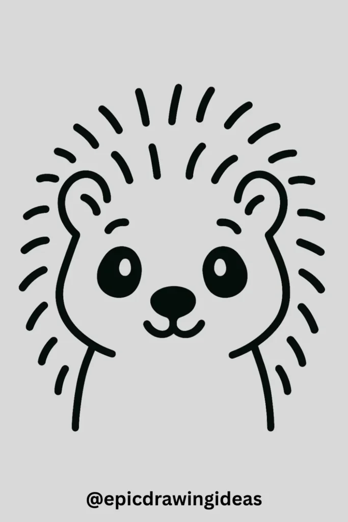Curious Hedgehog Face