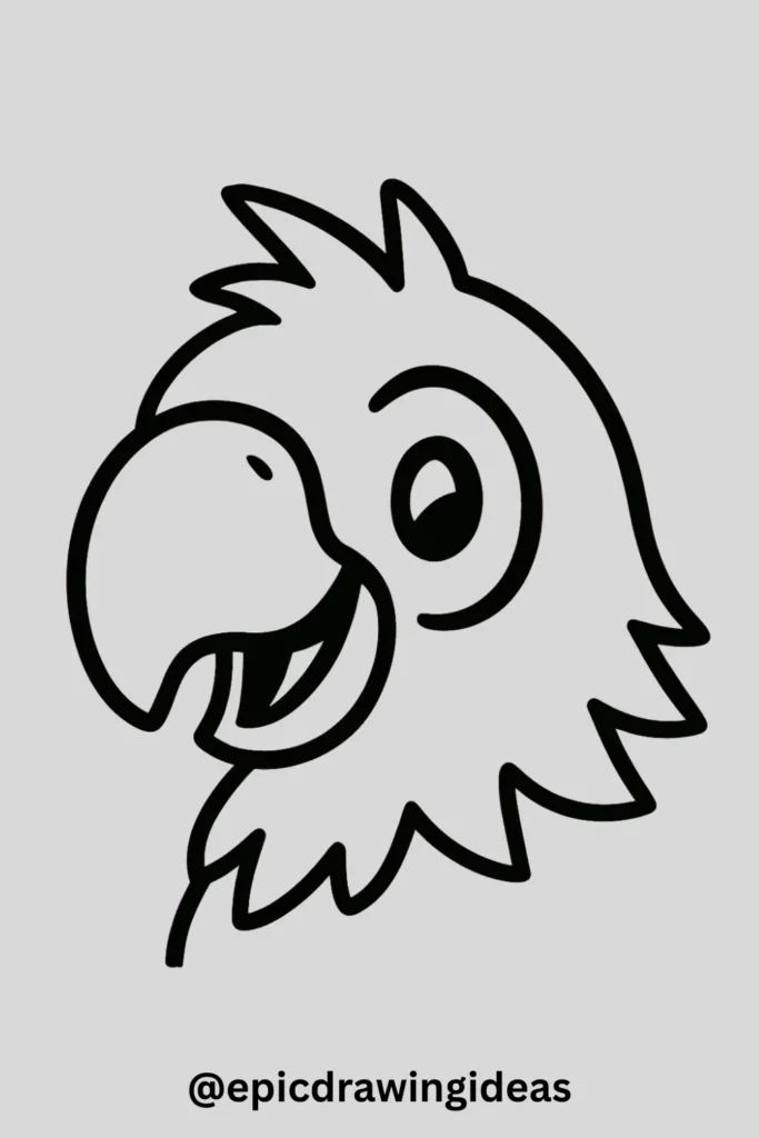 Cheerful Parrot Face