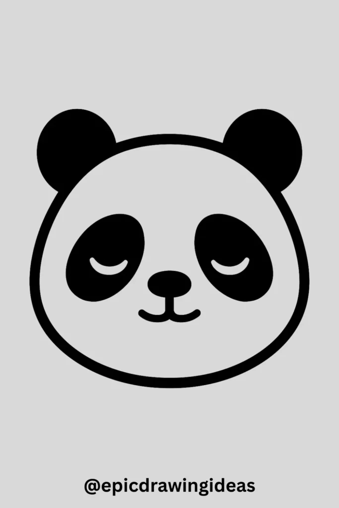 Sleepy Panda Face