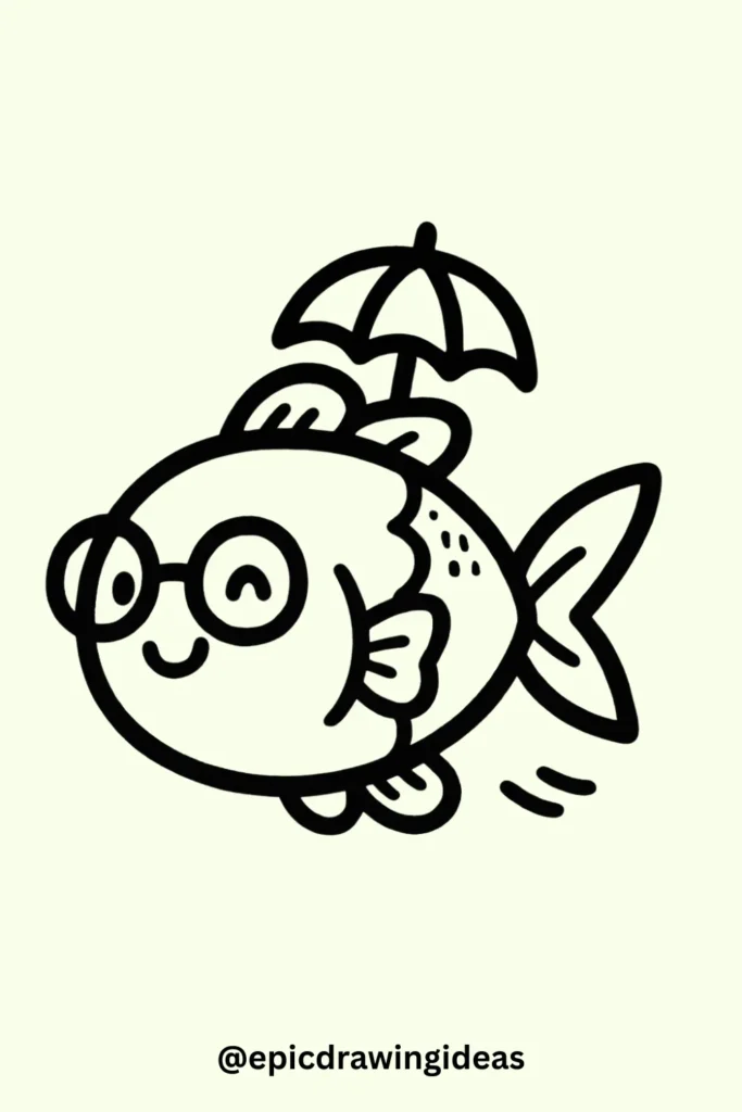 Fish with an Umbrella Hat