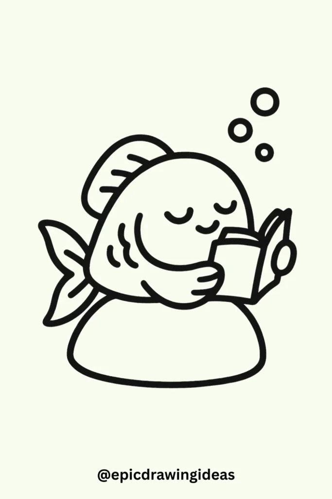 Fish Reading a Book